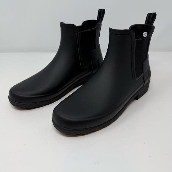 Hunter Shoes - Hunter Refined Chelsea Rain Boot Women's 6 Black Waterproof Weatherproof EUC